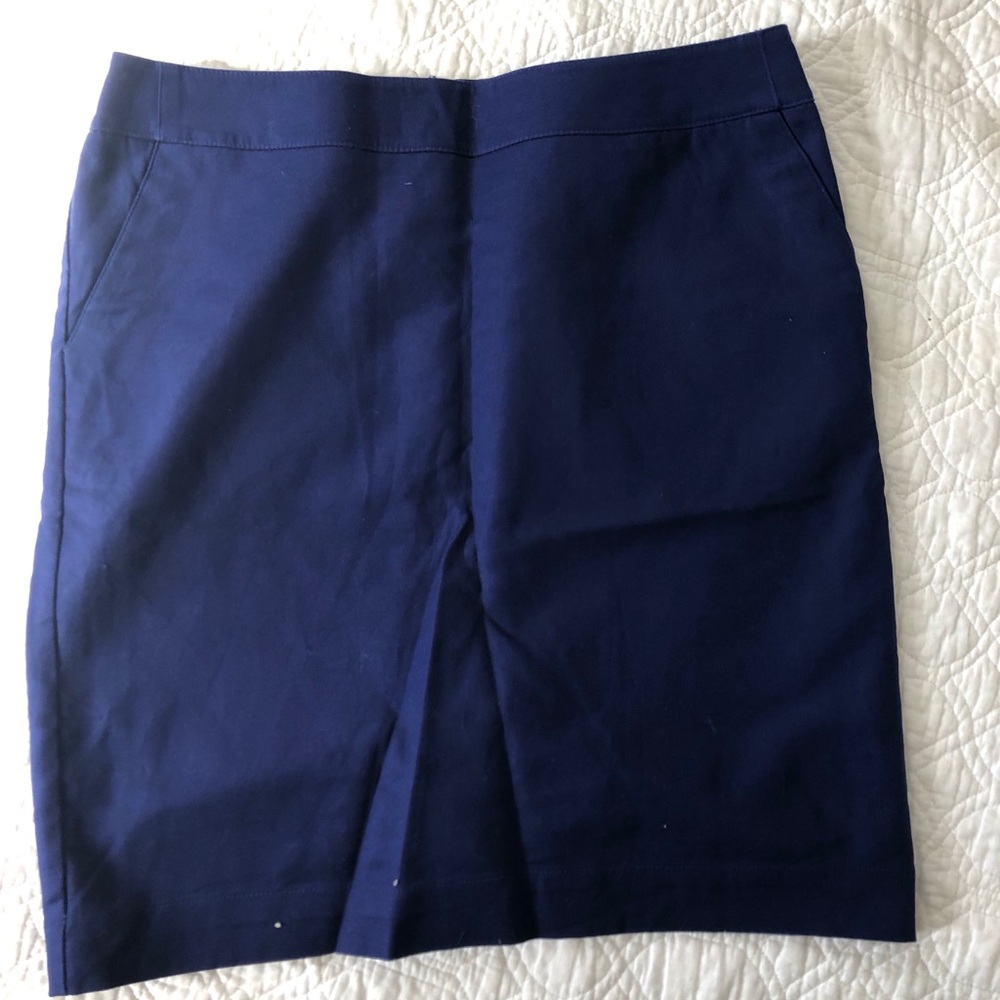 Merona Blue Pencil Mini Skirt with Slit for Work